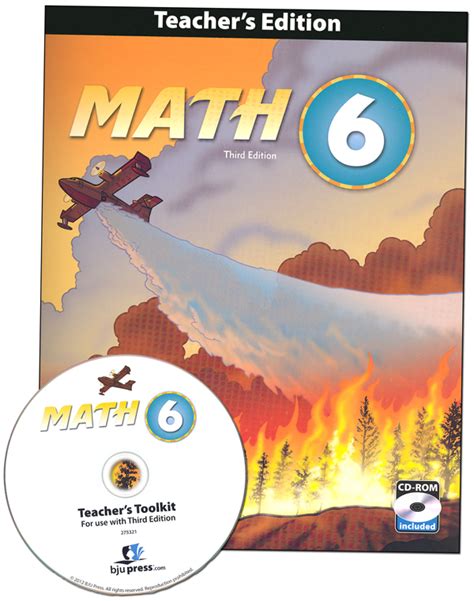 Math 6 Teacher Edition With Cd 3rd Edition Bju Press 9781606821138