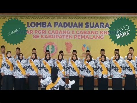 Ayo Mama Paduan Suara Kecamatan Ulujami Juara Lomba Paduan Suara