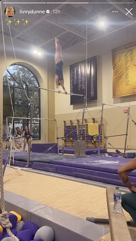 Olivia Dunne shows off her skills on the balance beam and uneven bars as the social media ...