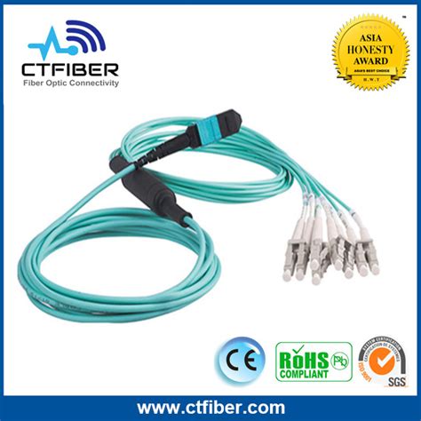 Mpo Mtp 8 Lc Om3 Multi Mode Fiber Optical Trunk Cable China Mpo Cable And Mtp Cable