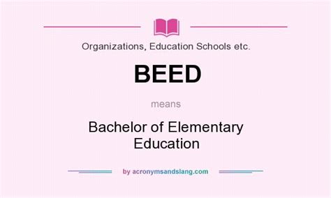 BEED - Bachelor of Elementary Education in Organizations, Education Schools etc. by ...