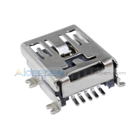 10pcs Mini Usb Type B Female 5 Pin Smt Smd Socket Jack Connector Port Aideepen