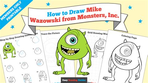 How To Draw Baby Mike Wazowski Step By Step