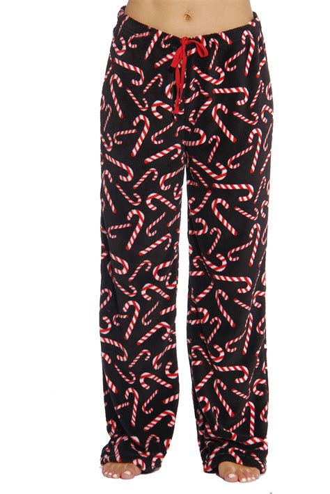 Just Love Womens Plush Plus Size Sleep Pajama Pants Candy Cane