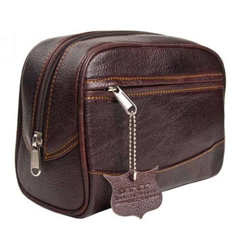 Trousse De Toilette Homme Parker Cuir Marron