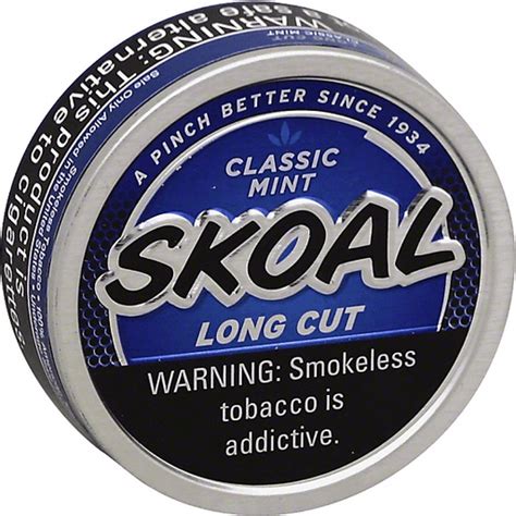 Skoal Smokeless Tobacco Classic Mint Long Cut Chewing Tobacco My