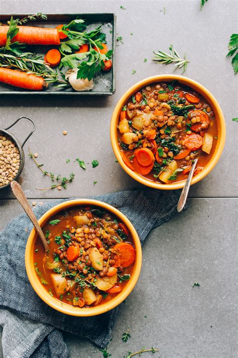 Pot Vegan Lentil Soup Minimalist Baker Recipes