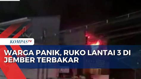 Dramatis Diduga Korsleting Listrik Bangunan Ruko Lantai 3 Terbakar Di