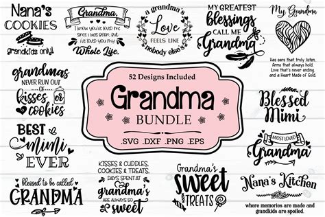 Grandma SVG Bundle Grandmother Quotes And Sayings