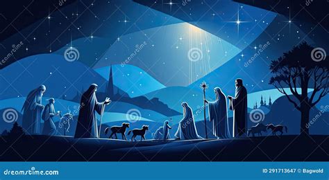 Nativity Scene With Mary Joseph And Jesus - Three Wise Men And ...