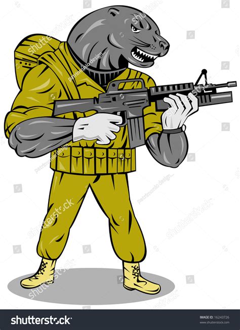 Navy Seal Cartoon Style Stock Illustration 16243726 | Shutterstock