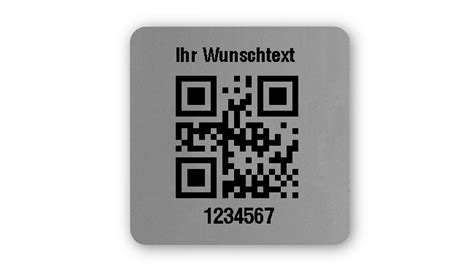 X Mm Etiketten Mit Qr Und Datamatrix Code Folie Silber