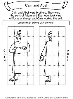 Sunday school activities about Cain and Abel | Children's Worship Bulletins