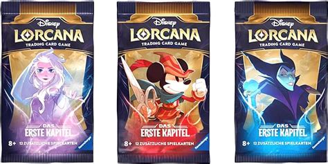 Disney Lorcana Trading Card Game Das Erste Kapitel Booster Deutsch