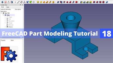 FreeCAD Part Modeling Tutorial 18 FreeCAD Tutorial FreeCAD Beginner