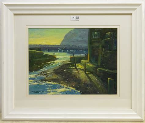 Chris Slater British Contemporary Early Morning Staithes Oil On