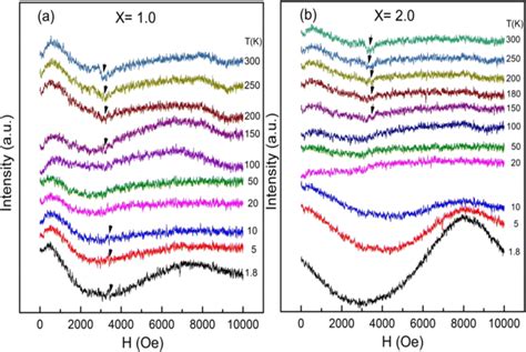 Electron Spin Resonance Spectra At Different Temperatures For Ax