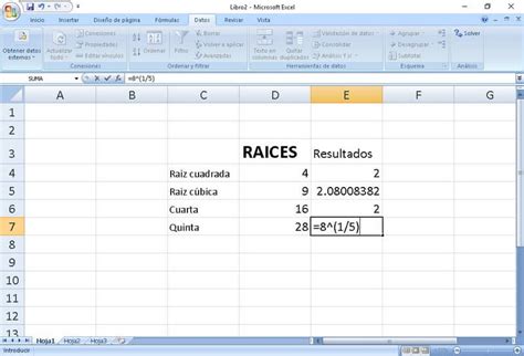 Cómo Usar la Función Raíz en Excel Raíz Cuadrada Raíz cúbica