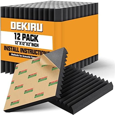 Amazon DEKIRU 24 Pack Fast Expand Sound Proof Foam Panels 1 X 12