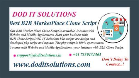 PPT B2B Marketplace Clone Script Readymade Clone Script PowerPoint