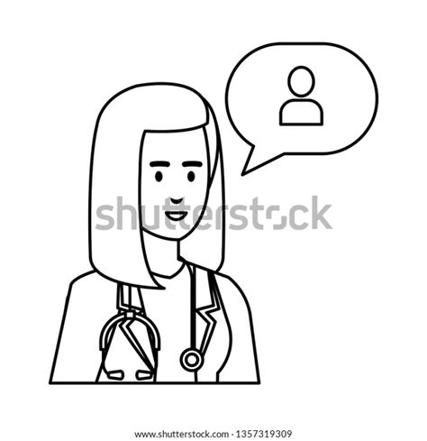 Professional Female Doctor Stethoscope Stock Vector Royalty Free