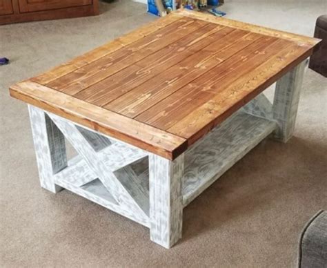 Diy Chunky Farmhouse Coffee Table Coffee Table Plans Handmade Haven In 2021 Coffee Table