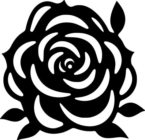 Flower, Black and White Vector illustration 42372540 Vector Art at Vecteezy