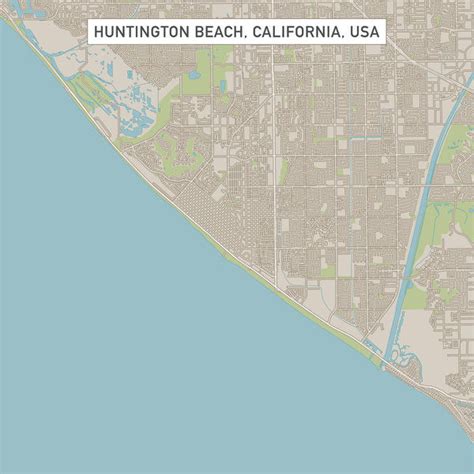 Huntington Beach Map Of Streets | Beach Map