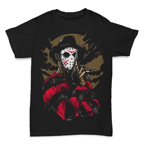 T Shirt Freddy Vs Jason Homme Noir Ketshooop T Shirts