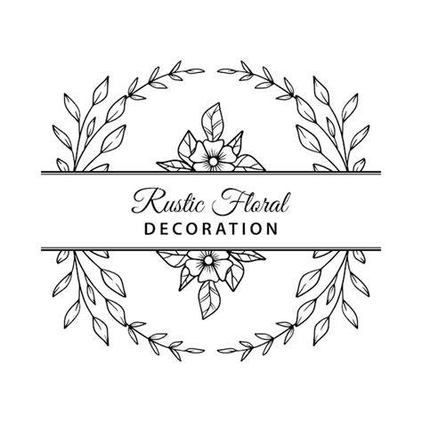 Premium Vector Split Floral Monogram With Hand Drawn Flowers And Leaves