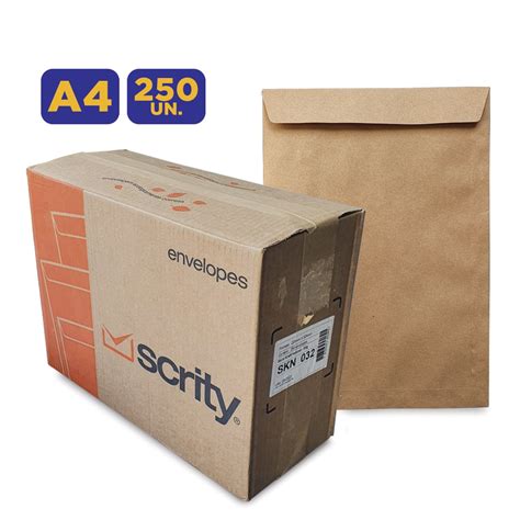 Envelope Saco A Kraft Pardo Caixa Unidades Scrity Shopee