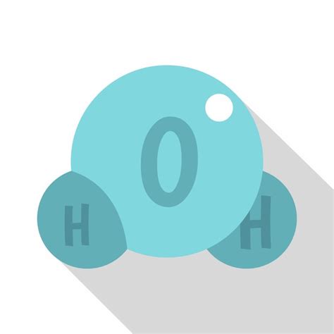 Premium Vector Water Molecule Icon Flat Illustration Of Water