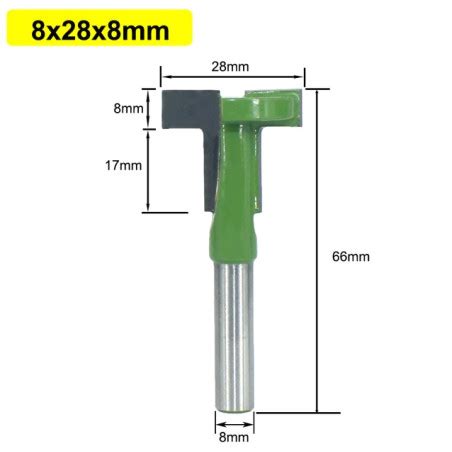 2 Edge Type 8mm Shank T Slot Router Bit For Wood