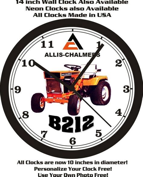 ALLIS CHALMERS B212 GARDEN TRACTOR WALL CLOCK FREE USA SHIP On EBid