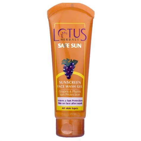 Buy Lotus Herbals Safe Sun Sunscreen Face Wash Gel 80 G Online At Best