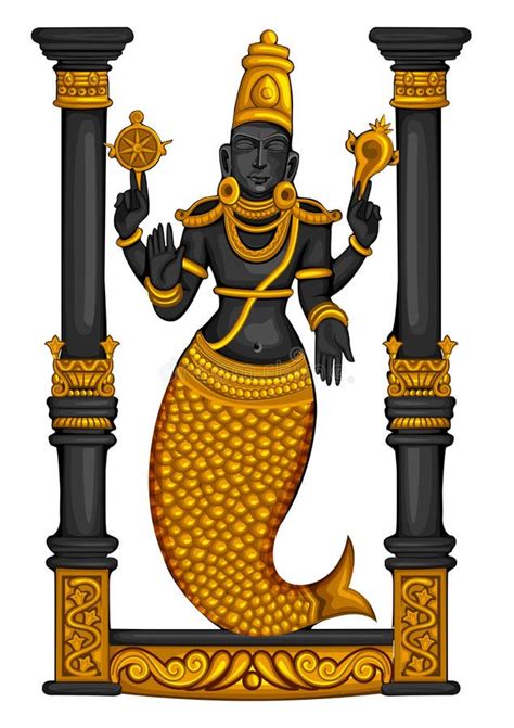 Matsya.the First Avatar of Vishnu. Zen Art. Illustration. Stock Vector ...