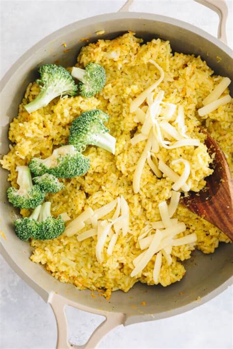 One-Pan Cheesy Rice with Broccoli - The Healthy Maven