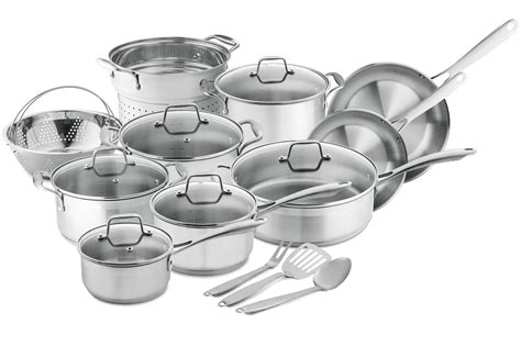 Chefs Star Professional Grade Stainless Steel 17 Piece Pots And Pans Set