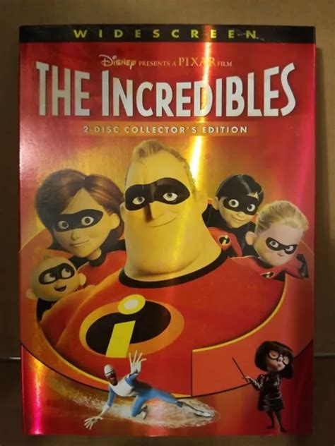 Disney Pixar The Incredibles Dvd Disc Collectors Edition Widescreen W