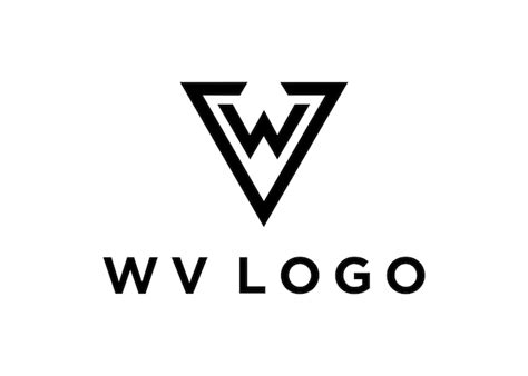 Ilustraci N De Vector De Dise O De Logotipo Wv Vector Premium