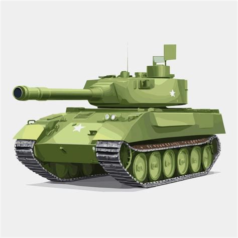 Vetor De Tanque Militar Vetor Premium