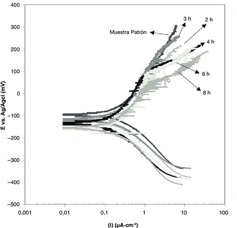 Curvas De Polarizaci N De Acero Inoxidable D Plex Sometido A