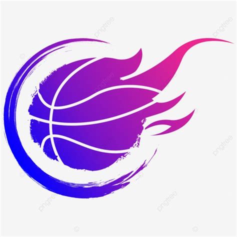A Basketball Ball In The Center Of A Circle Logo Illustration Png And Psd