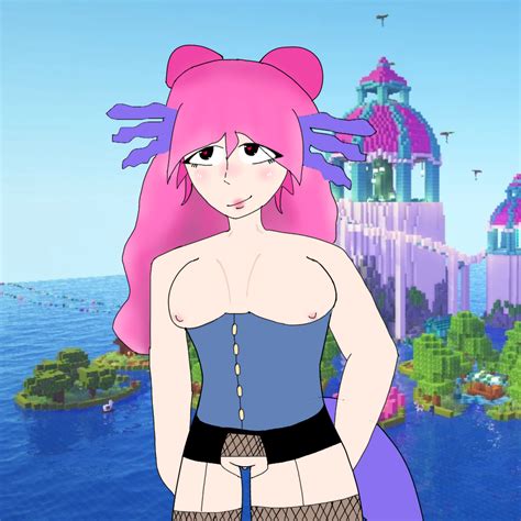 Rule 34 Axolotl Axolotl Humanoid Boobs Out Corset Empires Smp Fish