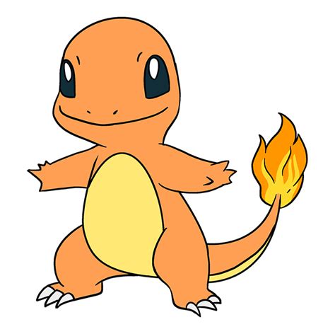 How To Draw Charmander From Pok Mon Really Easy Drawing Tutorial