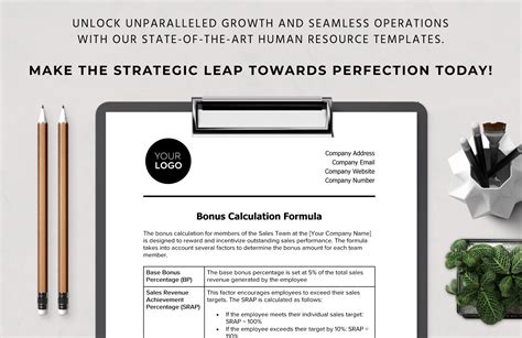 Bonus Calculation Formula Hr Template In Word Pdf Google Docs