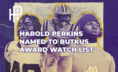 Harold Perkins Harold Perkins Named To Butkus Award Watch List