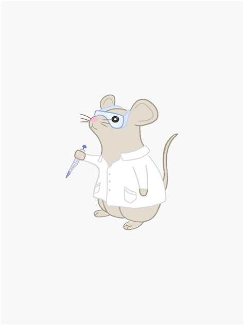 Lab Rat White Coat Sticker For Sale By Sneebudle Redbubble