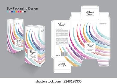 Box Packaging Design Template Cosmetic Supplement Stock Vector Royalty