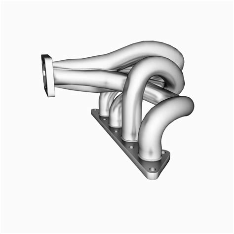 Exhaust Manifold D Model Ds Blend Unknown Fbx Obj Free D